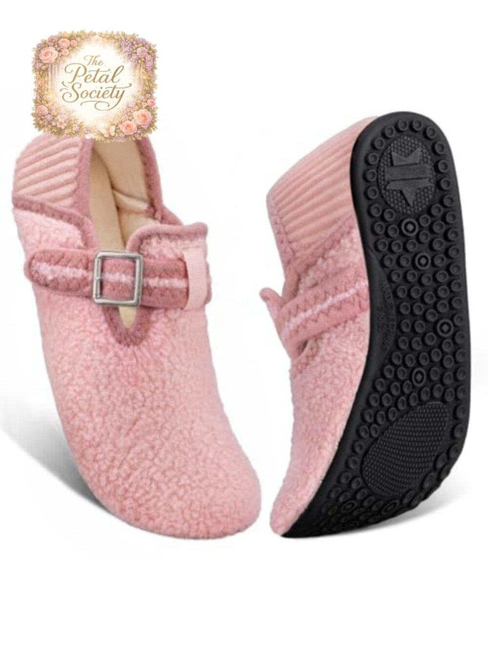 Women Men Wide Diabetic House Slippers Teddy Fleece Non-Slip Washable